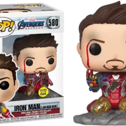 Sheldonet Toy Store [WE LOVE YOU,TONY STARK T-SHIRT BUNDLE] Pop! Deluxe: Marvel: Avengers: Endgame - I Am Iron Man (Glow In The Dark) + T-Shirt Bundle