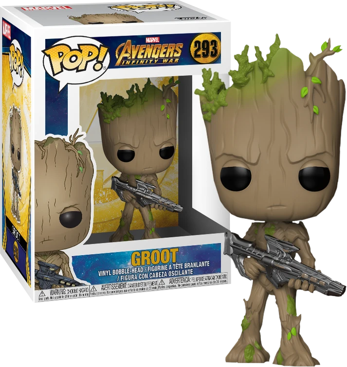 FUNKO POP! VINYL POP! Marvel Avengers Infinity War - Teen Groot With Gun 3 FUNKO POP! VINYL POP! Marvel Avengers Infinity War - Teen Groot With Gun