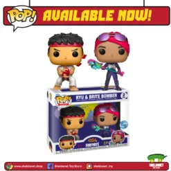 FUNKO Pop! Games: Fortnite - Ryu And Brite Bomber (2-Pack) [Exclusive]